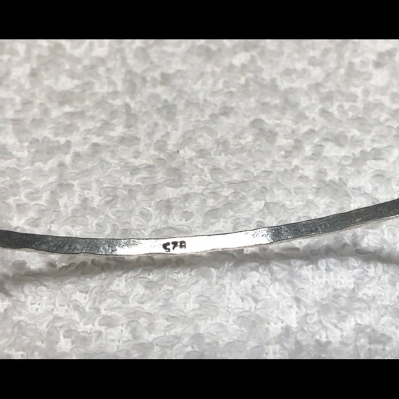 🦋Larimar and blue topaz silver bangle -adjustable - Picture 10 of 14